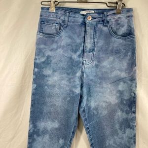 Acid Dye High Waisted Jeans